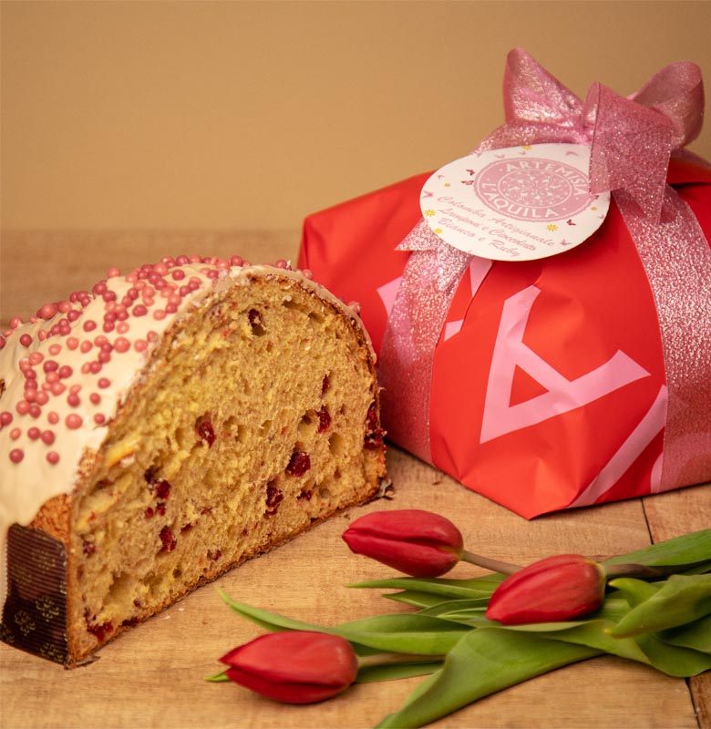 colomba lamponi e cioccolato bianco