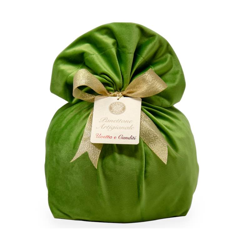 panettone tradizionale velluto verde