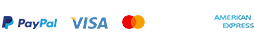 Paga con PayPal o con le più diffuse carte di credito